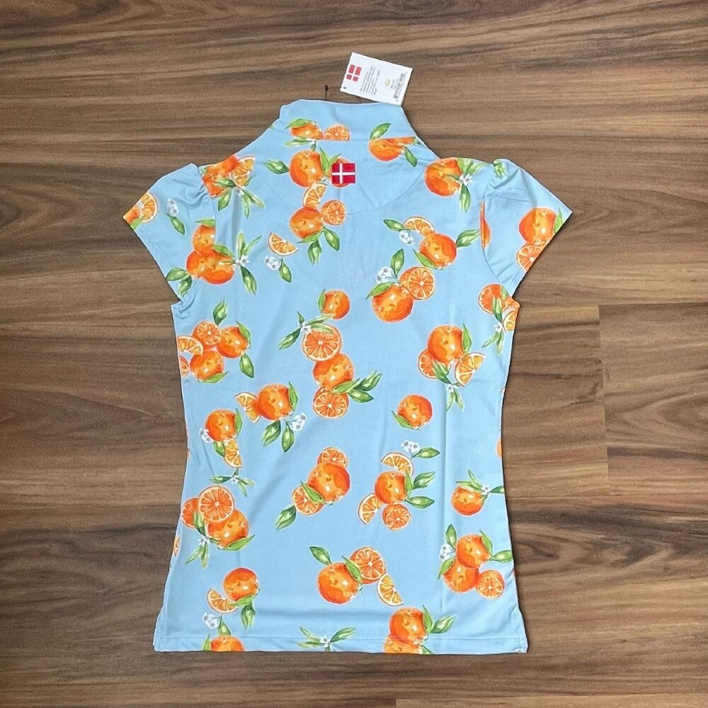 Kastel Denmark Women's Cap Sleeve Sun Shirt - Blue Oranges - S - Picture 4 of 4